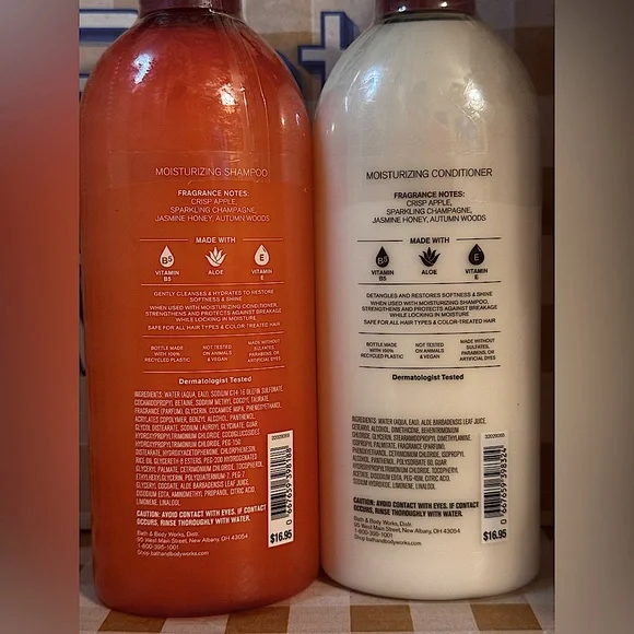 NEW B&BW Champagne Apple & Honey Shampoo and Conditioner Set - Picture 3 of 3